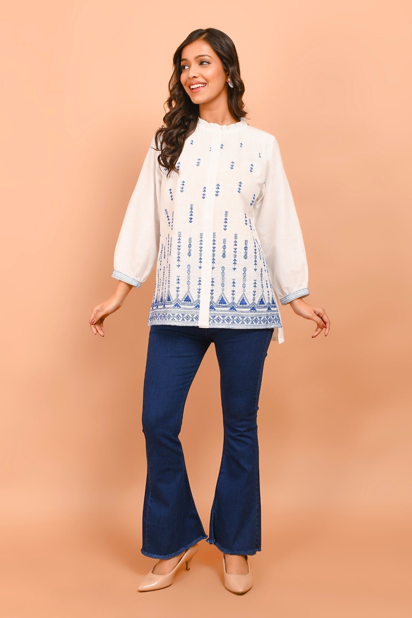 Aqua Rêve Embroirered Short Kurti
