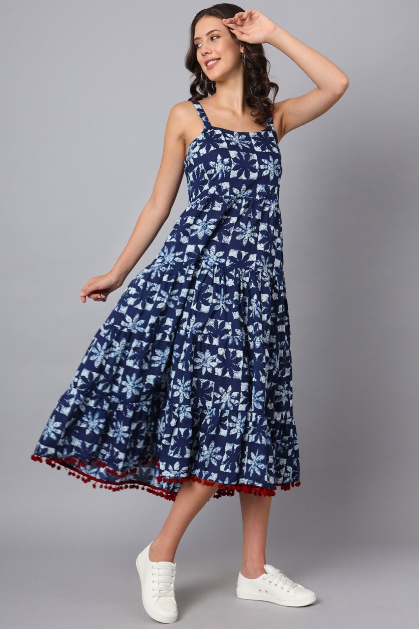 Indigo Aurora Strapless Dress