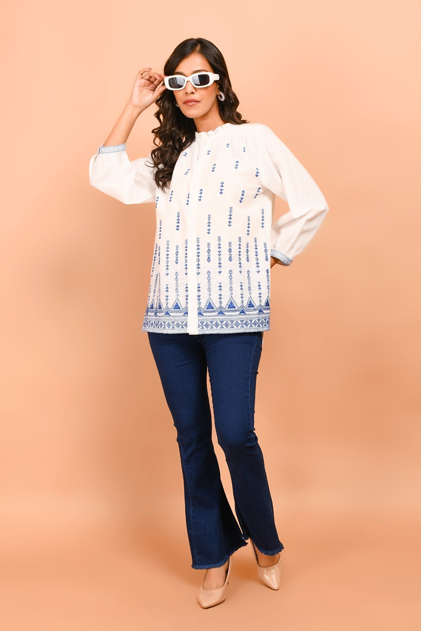 Aqua Rêve Embroirered Short Kurti
