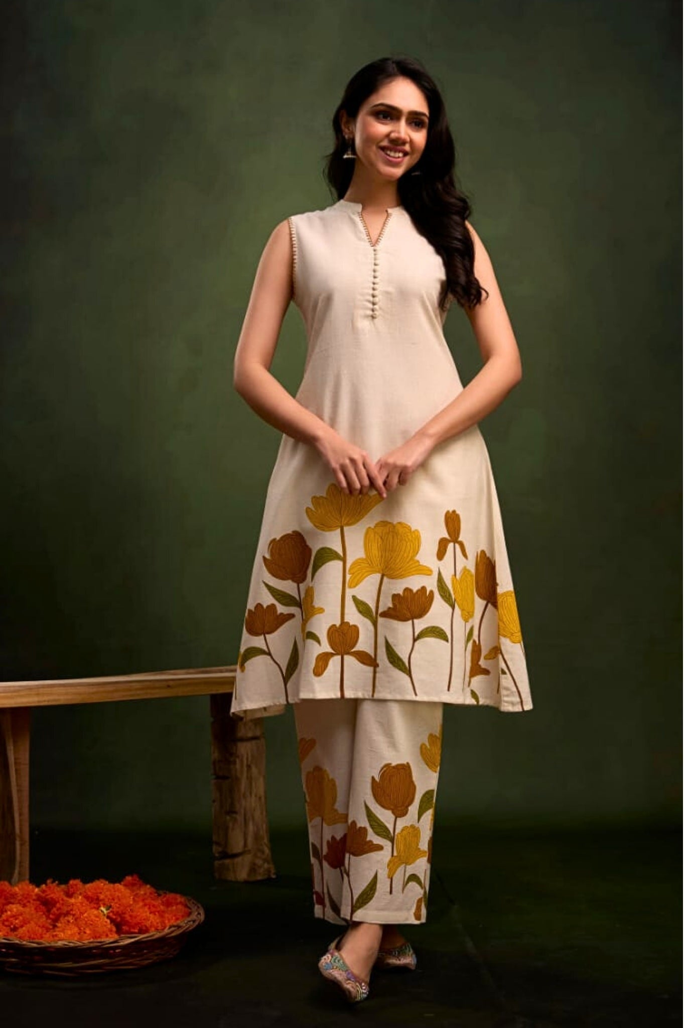 Roselle Bloomaria Coord Set - Yellow