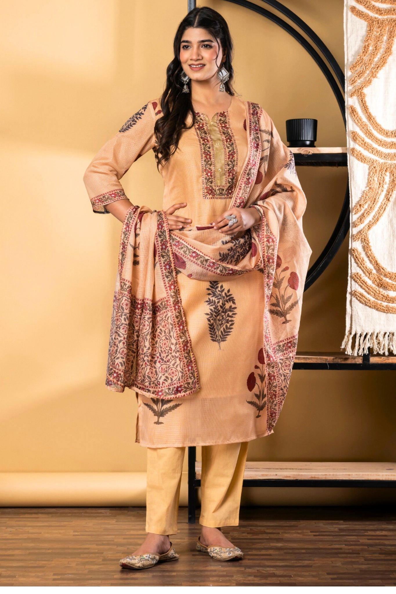 Amber Petals Kurta Set With Dupatta