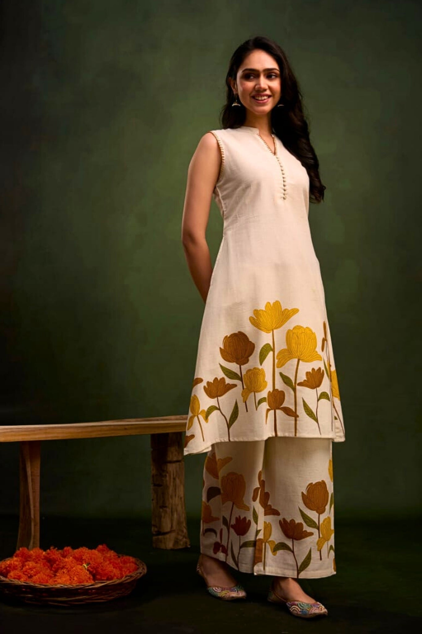 Roselle Bloomaria Coord Set - Yellow
