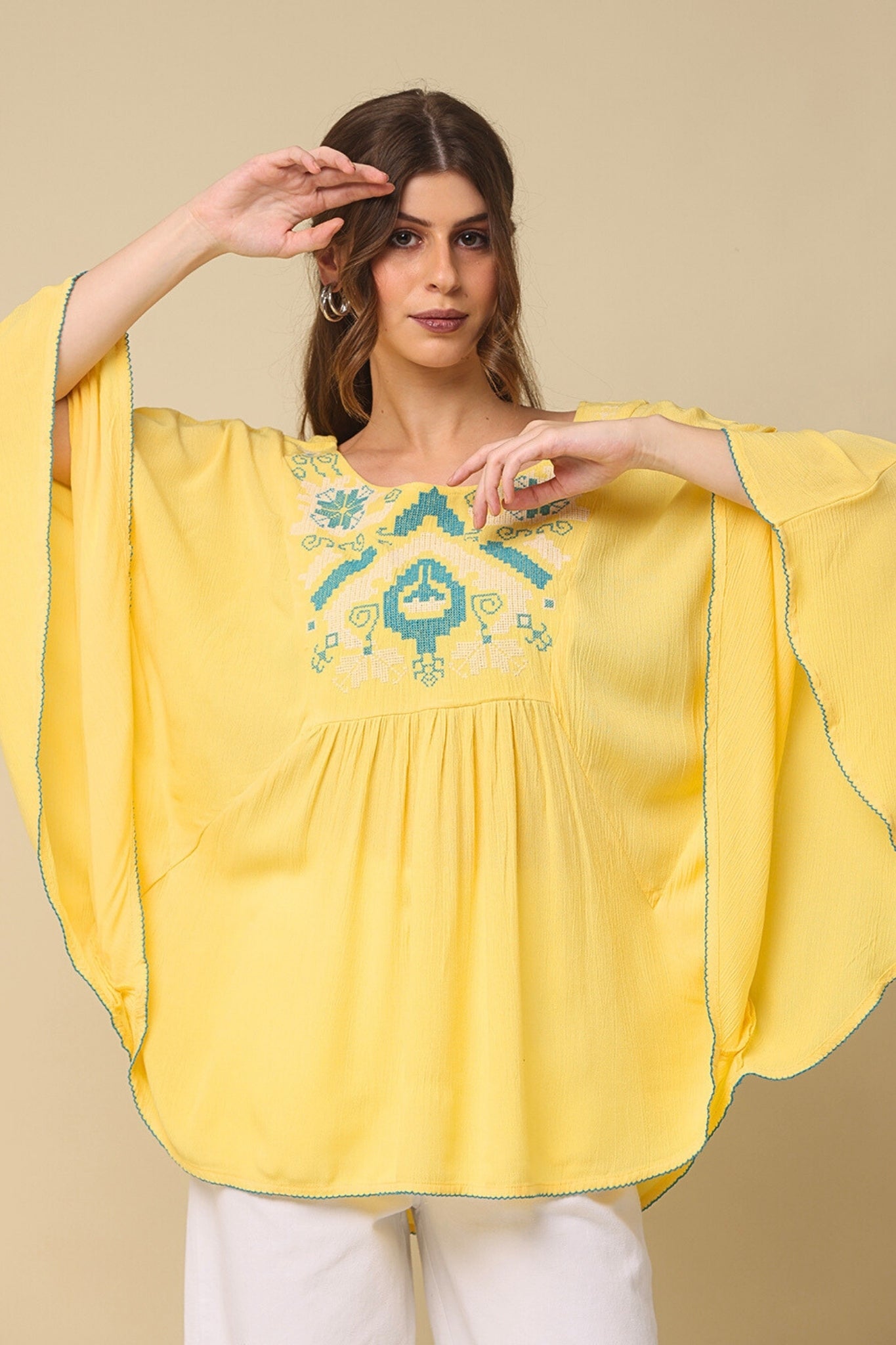 Elara Mist Embroidered Kurti