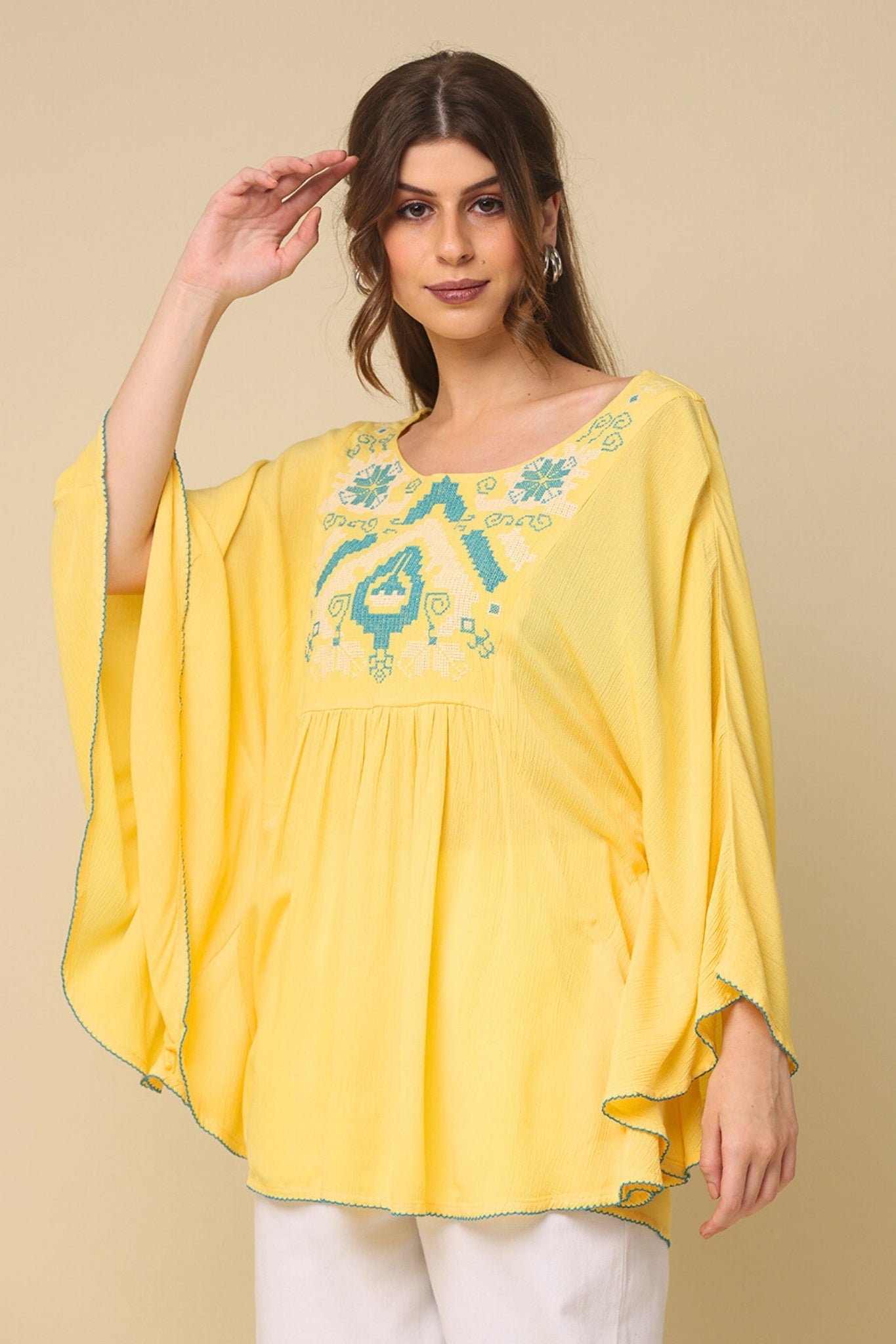 Elara Mist Embroidered Kurti