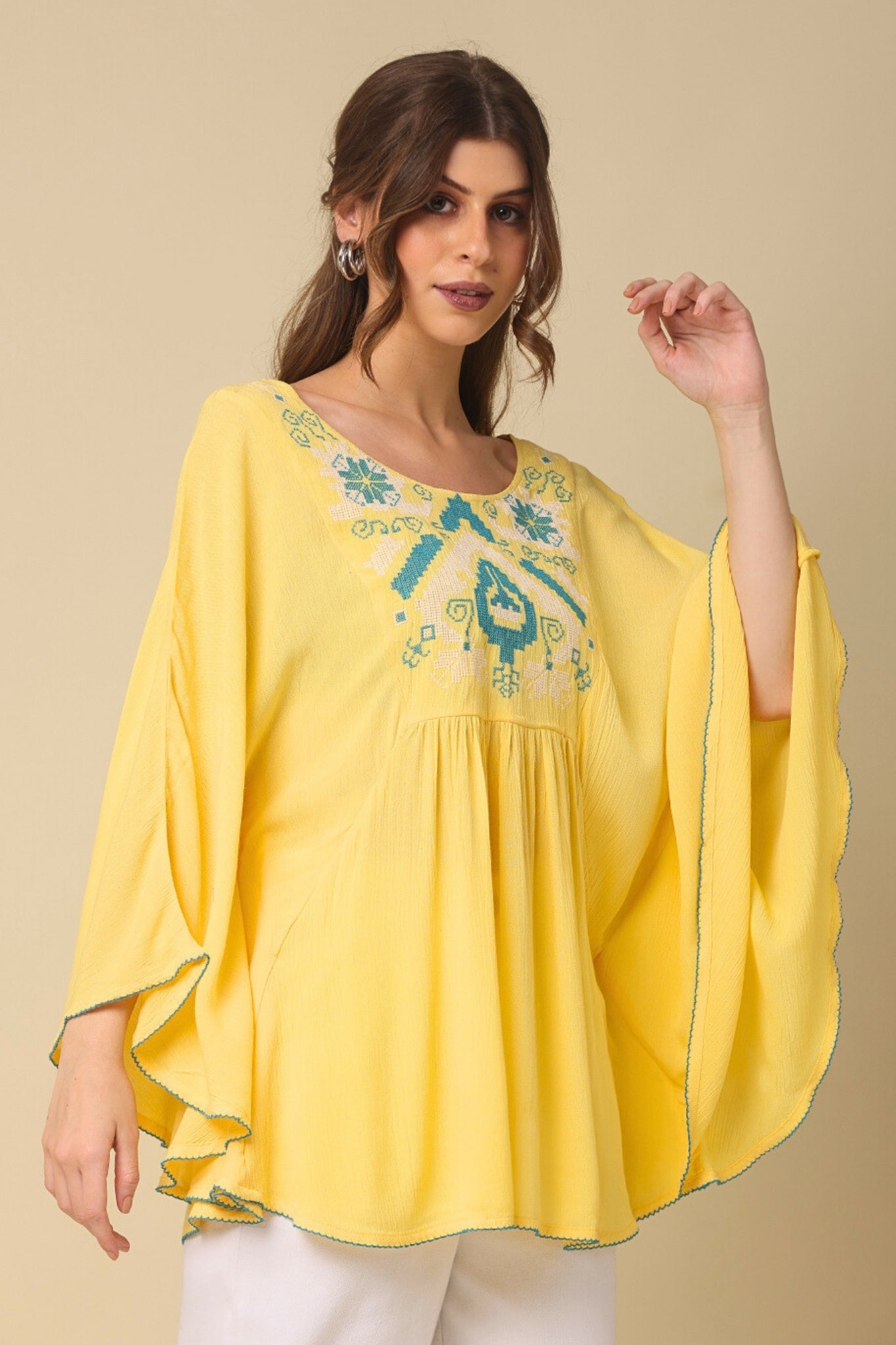 Elara Mist Embroidered Kurti