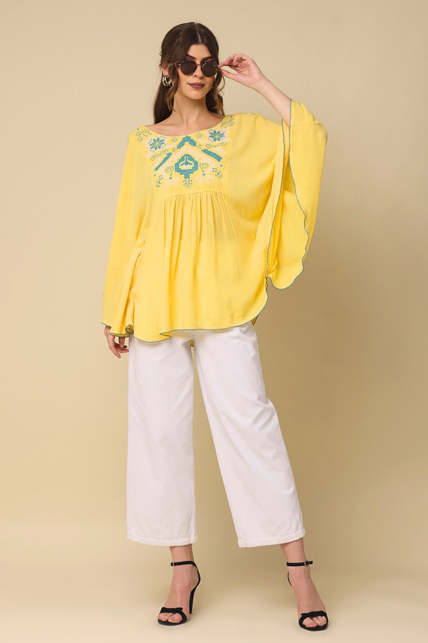 Elara Mist Embroidered Kurti