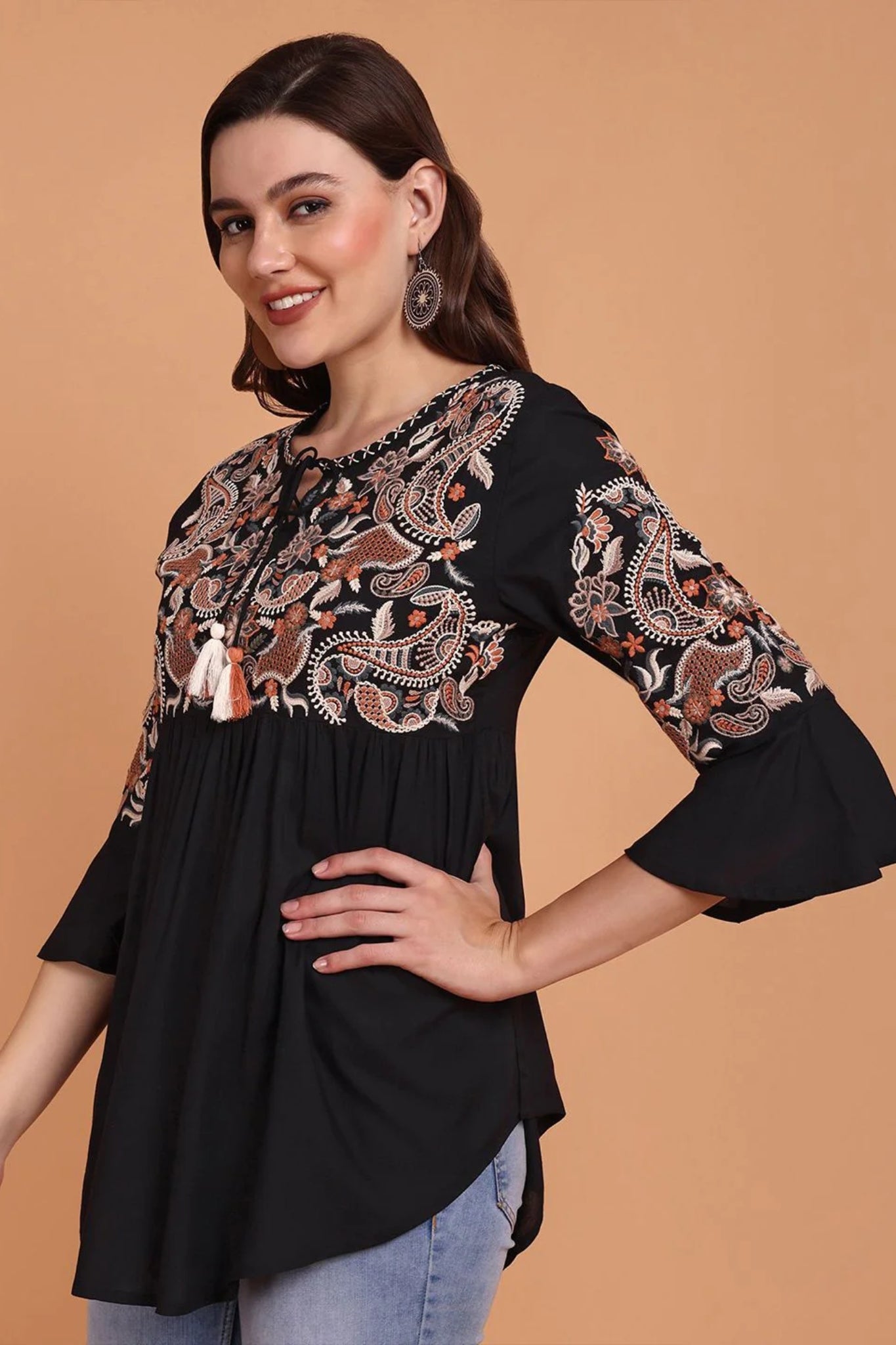 Daisy Dreams Short Kurti - Black