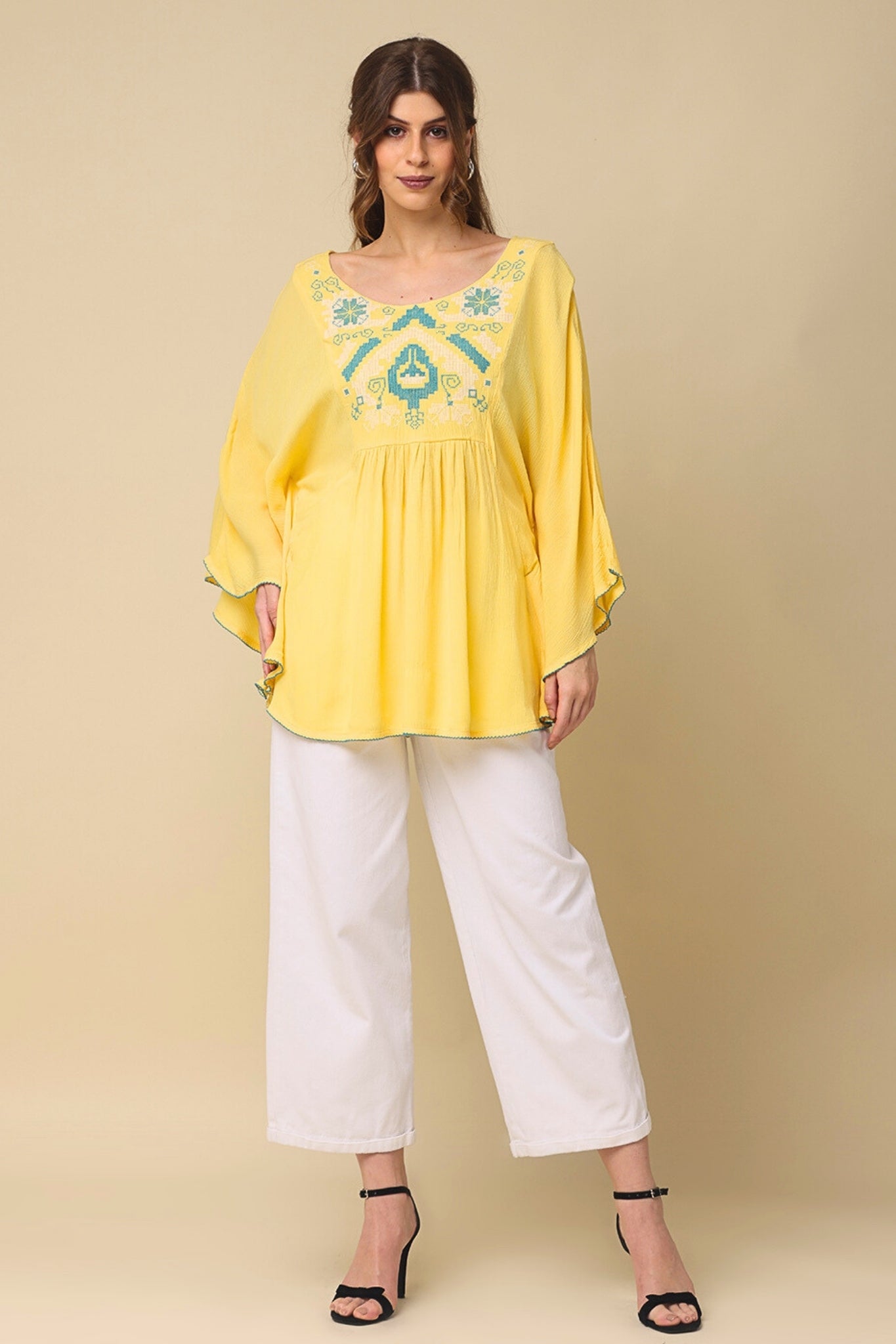 Elara Mist Embroidered Kurti