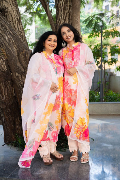 A Blooming Sunrise Straight Kurta Set With Dupatta