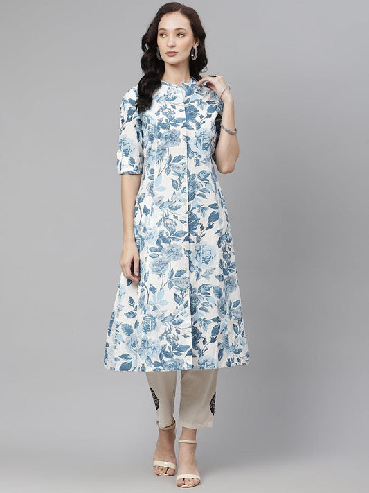  Floral Print Cotton Kurta -  world