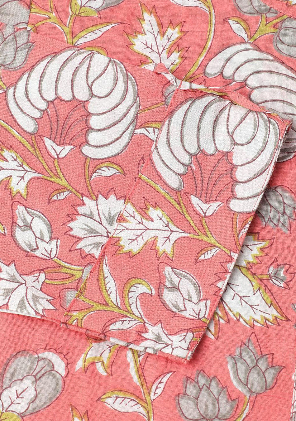 Pink & Multi Floral Printed Straight Kurta