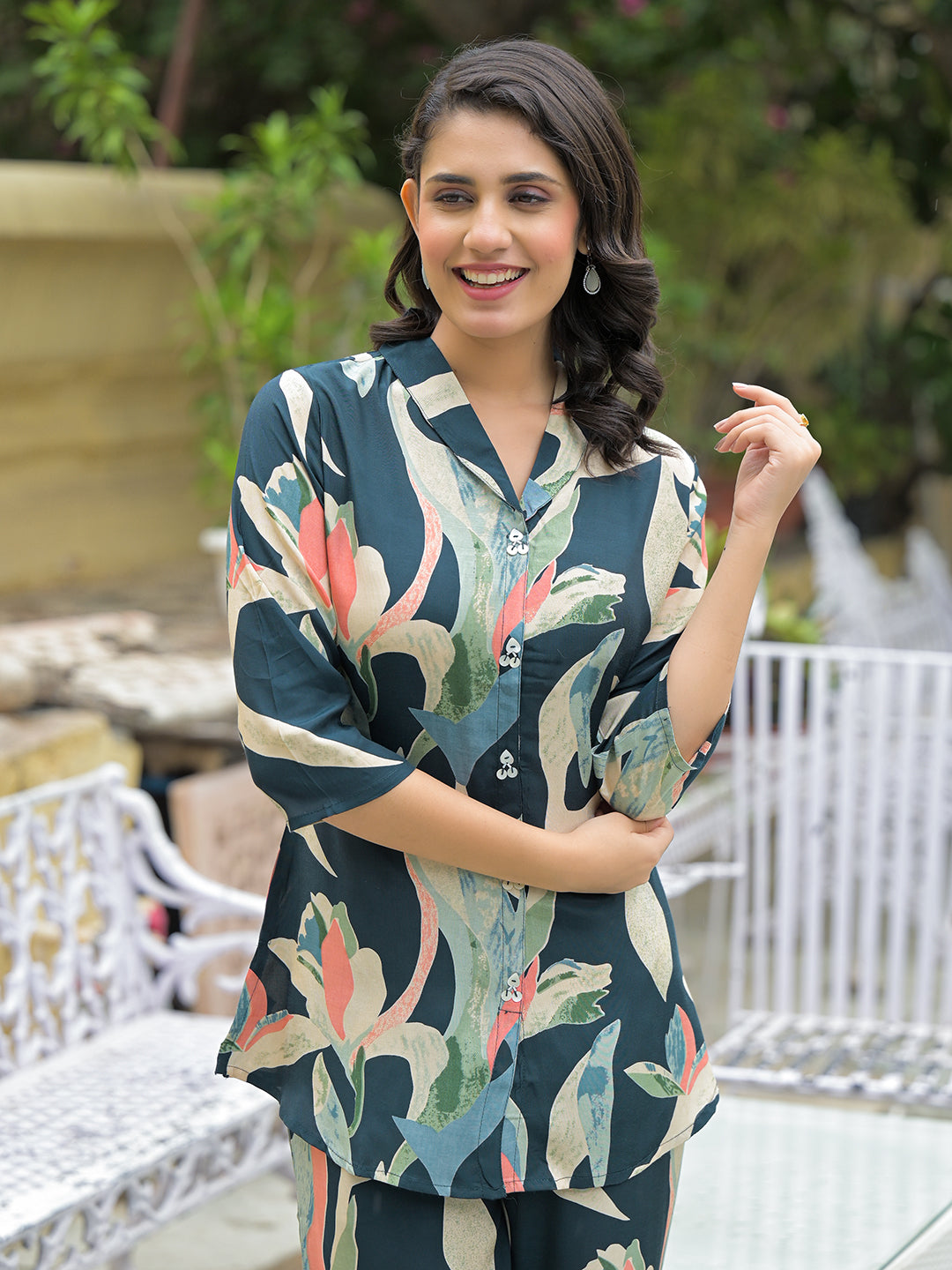 Crystal Viscose Muticolor Digital Print Co-ords Sets