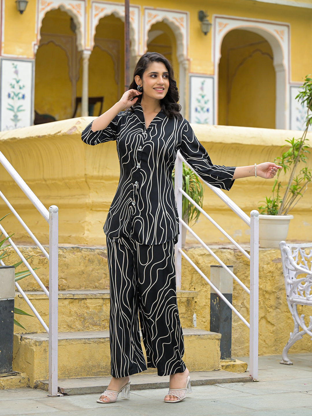 Crystal Black Printed Co-ords Sets