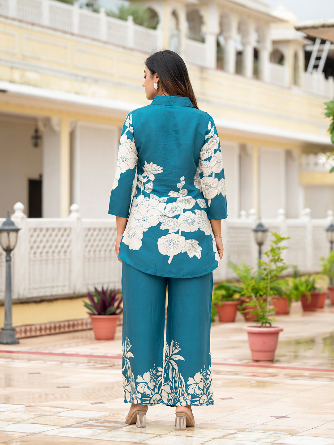 Teal Muslin Co-ords sets