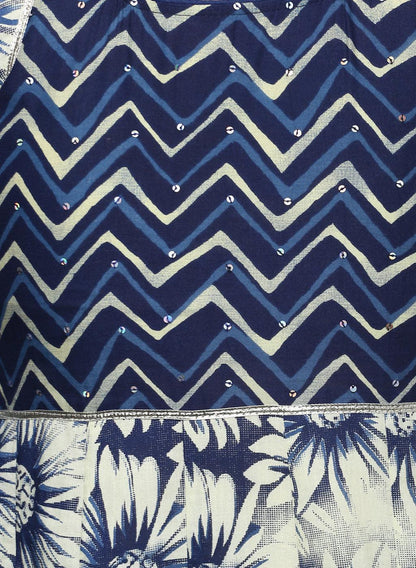  Indigo Printed Anarkali -  world