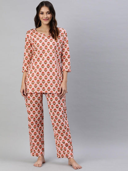  Pink Cotton Loungewear /Nightwear Set -  world