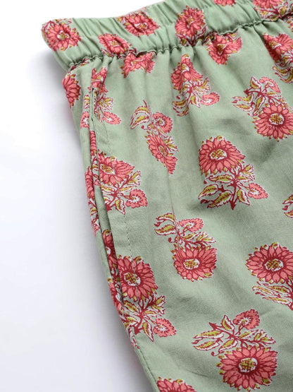  Green Printed Loungewear /Nightwear -  world