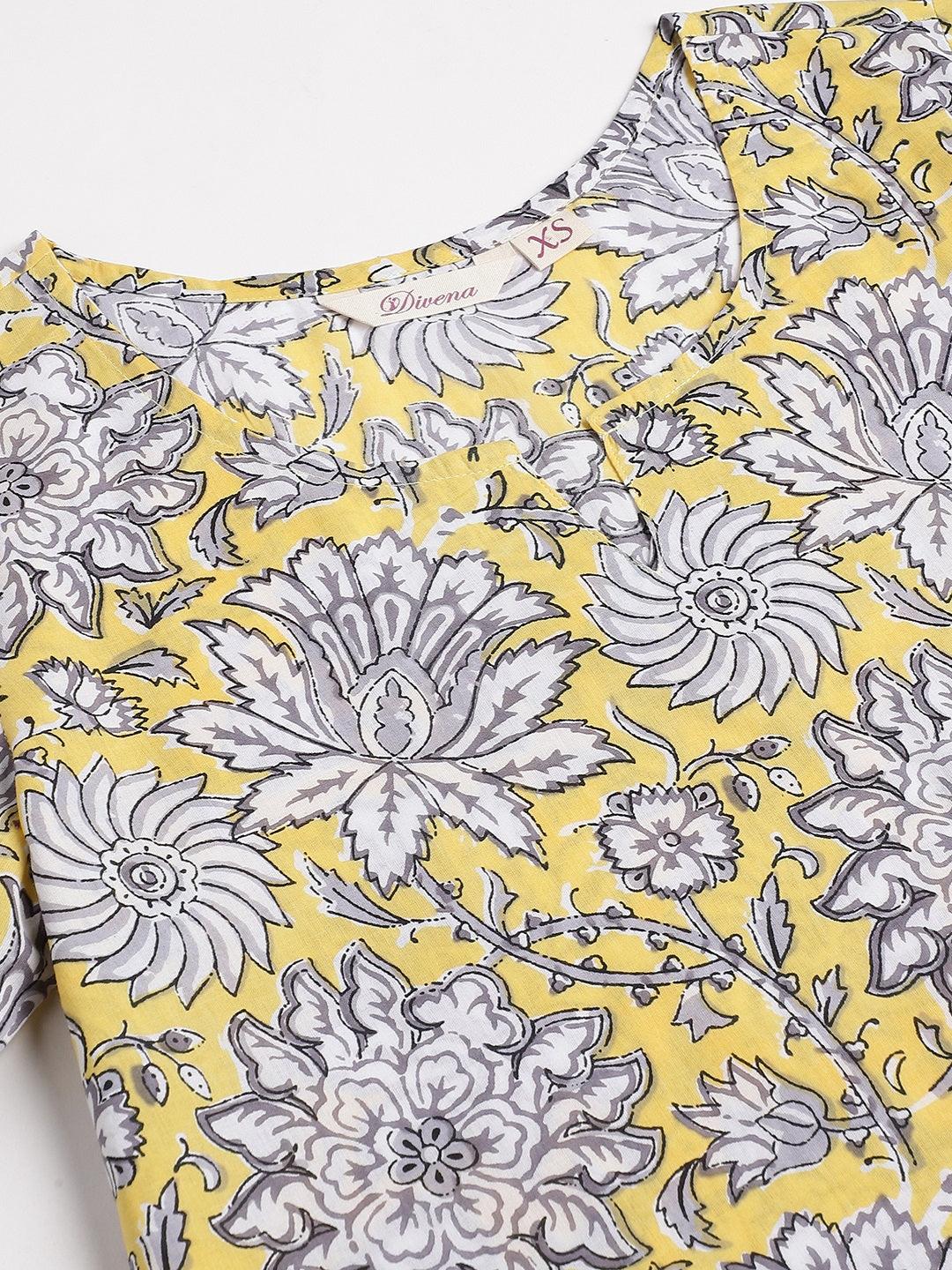  Yellow Printed Loungewear/Nightwear -  world