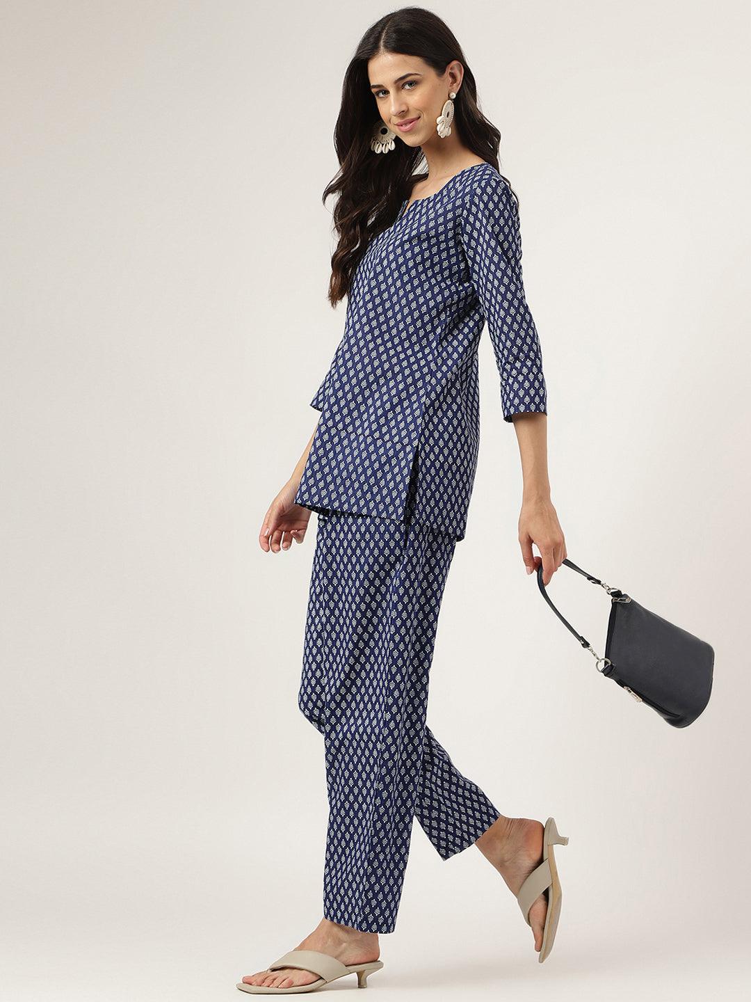  Blue Printed Loungewear/Nightwear -  world