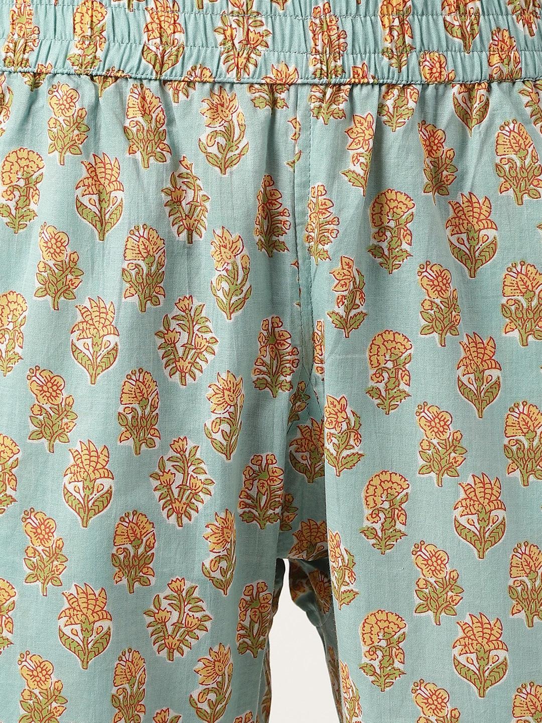  light Green Printed Loungewear/Nightwear -  world