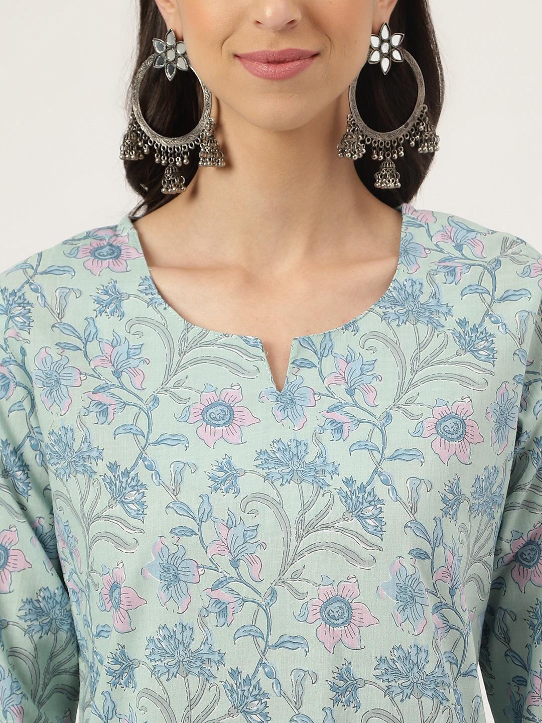  Taurquoise Blue Printed Loungewear/Nightwear -  world