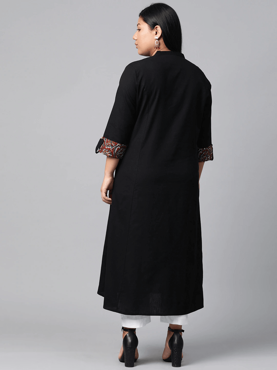 Plus SIze Sequin Work Black Kurta -  world