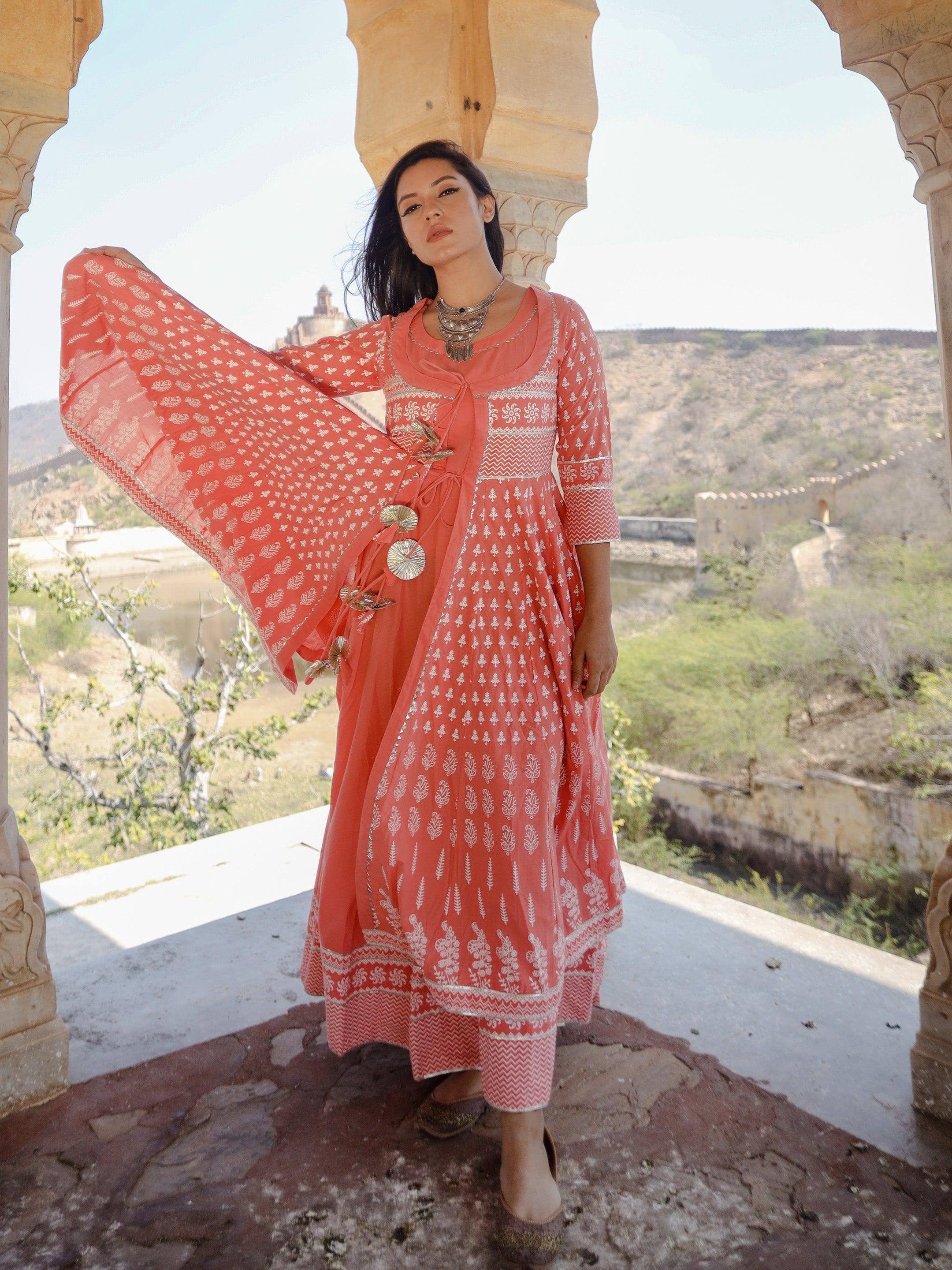  Women's Cotton Layered & Tiered Kurta - world.com