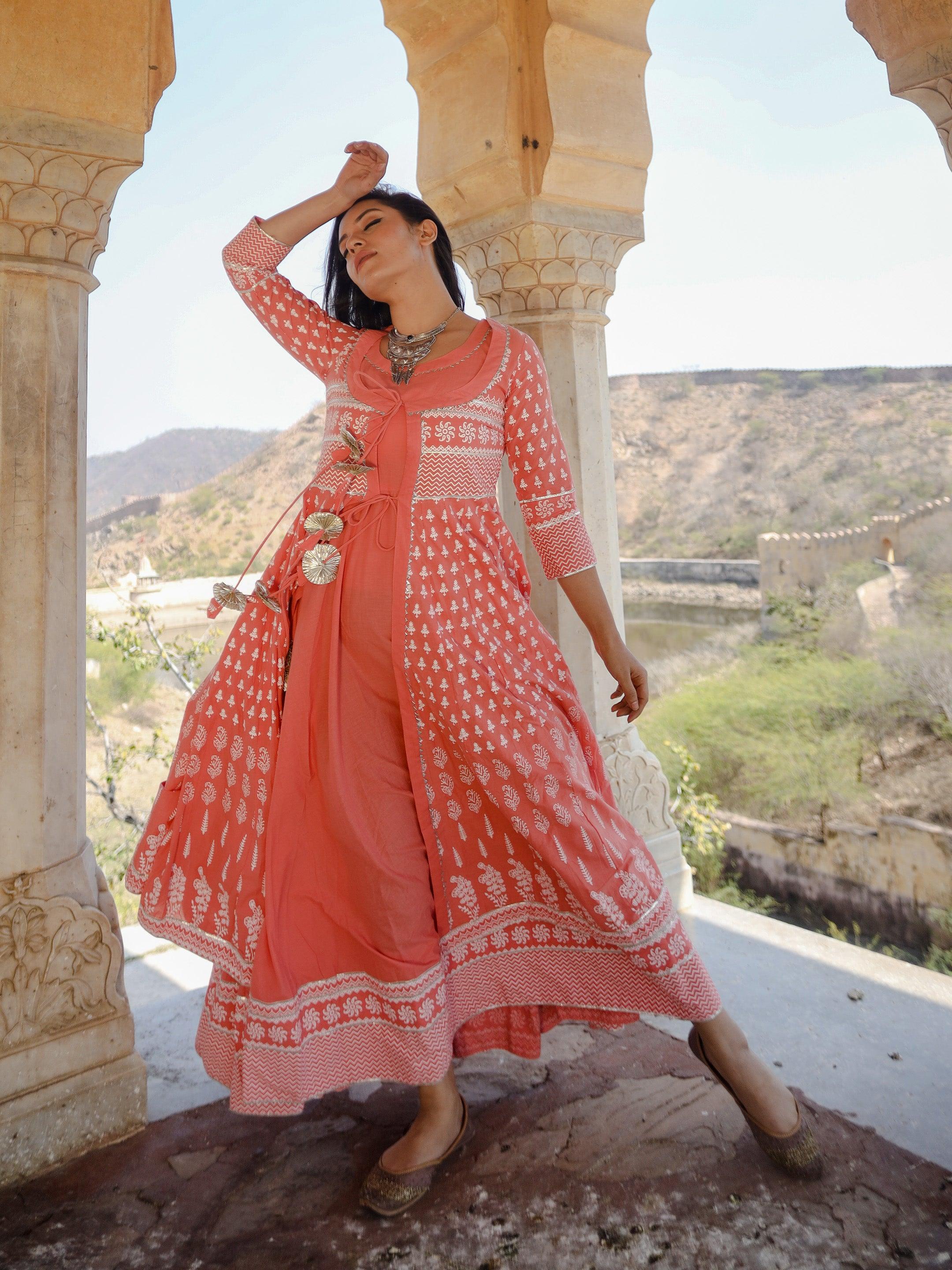  Women's Cotton Layered & Tiered Kurta - world.com