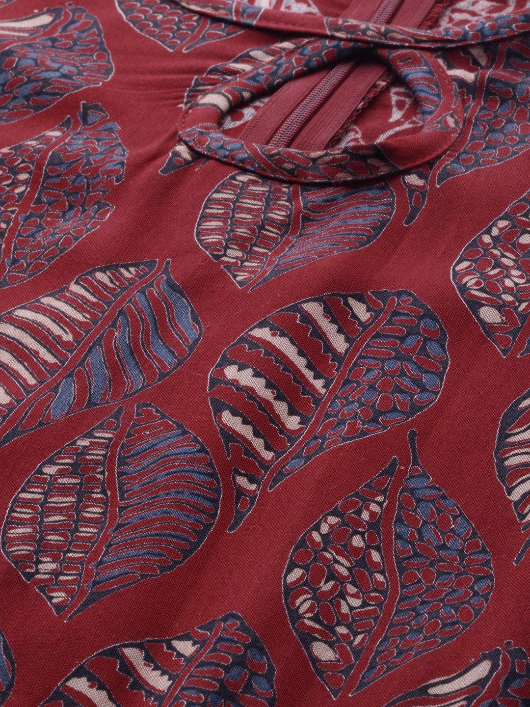  Maroon Rayon Jumpsuit -  world