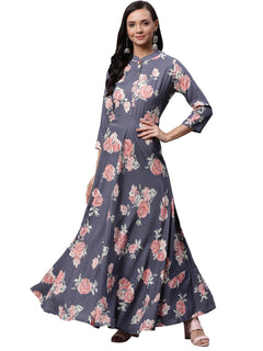 Grey Anarkali Kurta