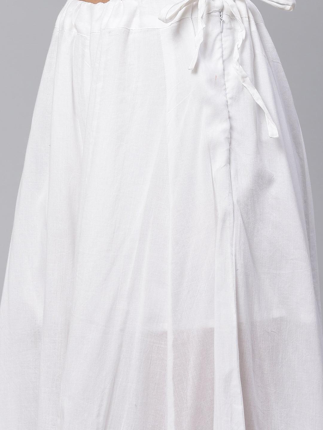  Blue Cotton Kurta With Mulmul Sharara -  world