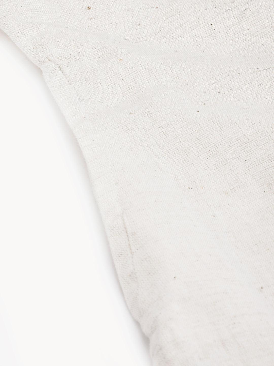  Solid Beige Cotton Kurta -  world