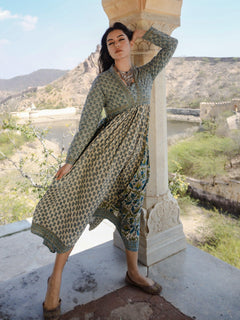 Block Print Mulmul Kurta