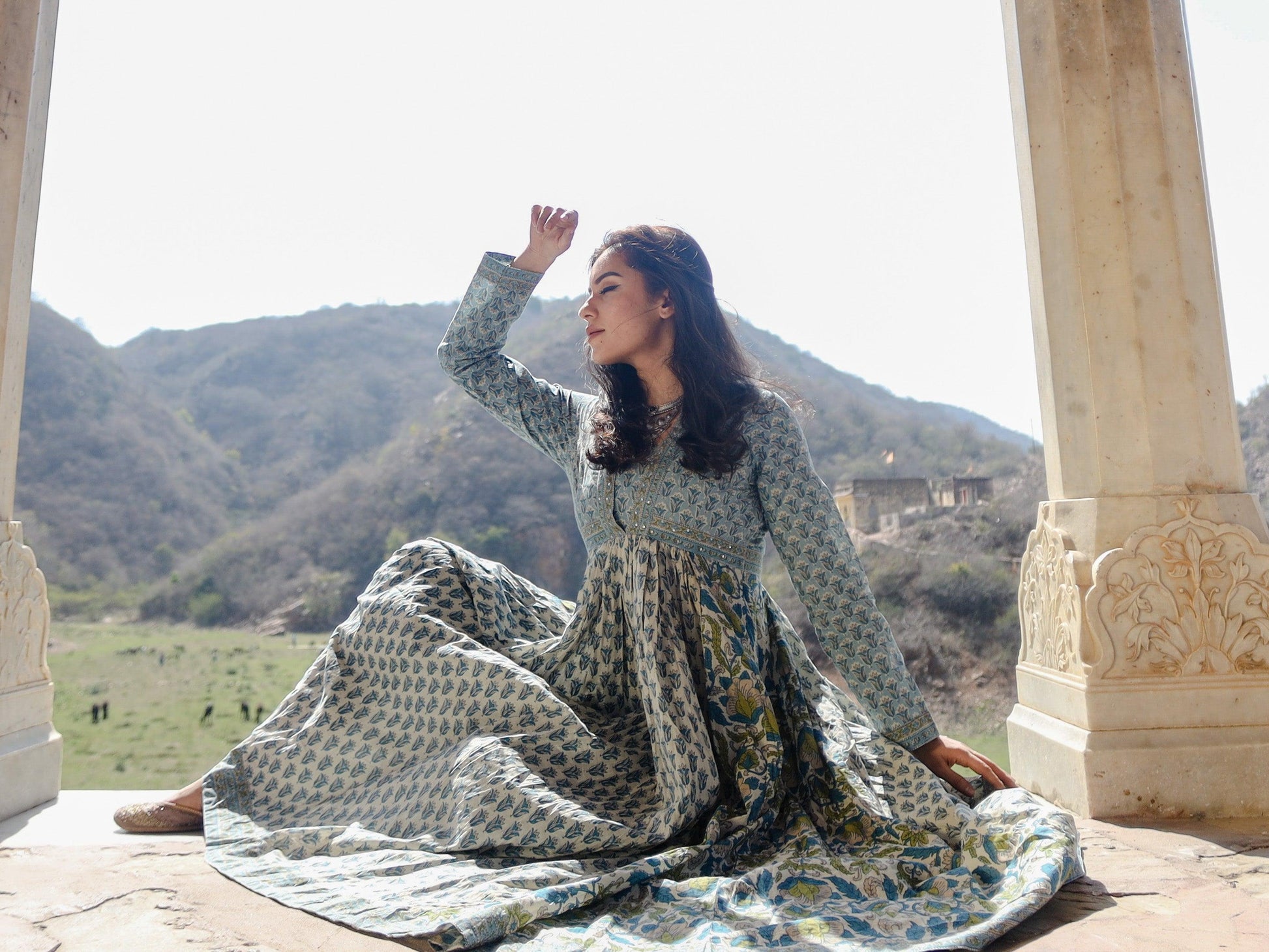  Block Print Mulmul Kurta - world.com