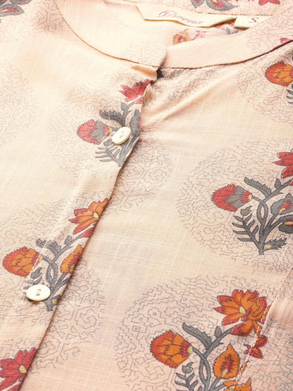  A-Line Pink Rayon Kurta -  world
