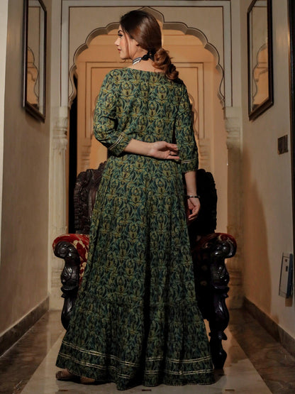  Dark Green Anarakali Kurta - world.com