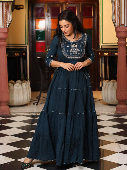  Teal Green Anarkali Kurta - world.com