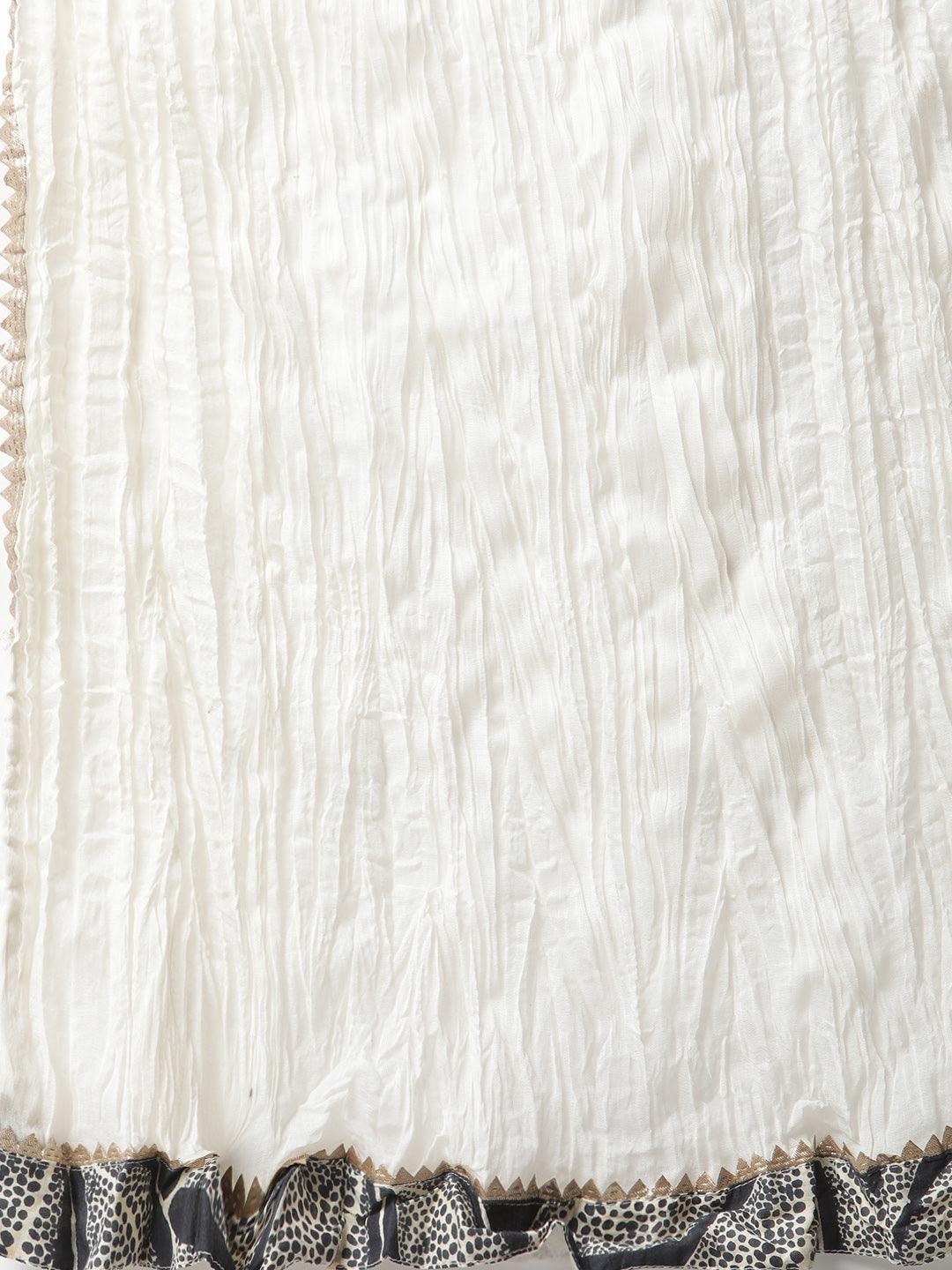  Printred Cotton Kurta Set With Sharara And Dupatta -  world