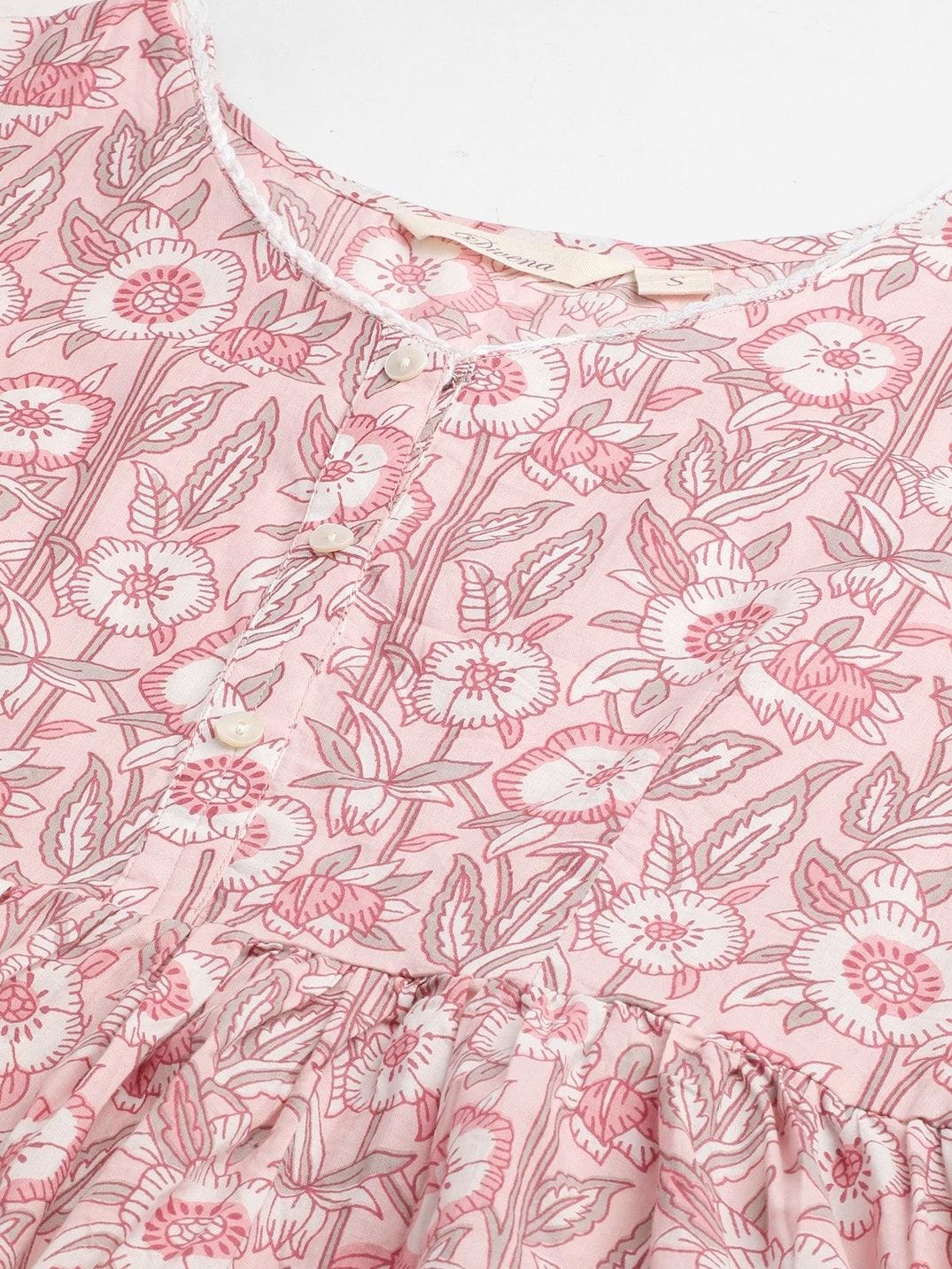  baby pink Cotton Peplum Top -  world