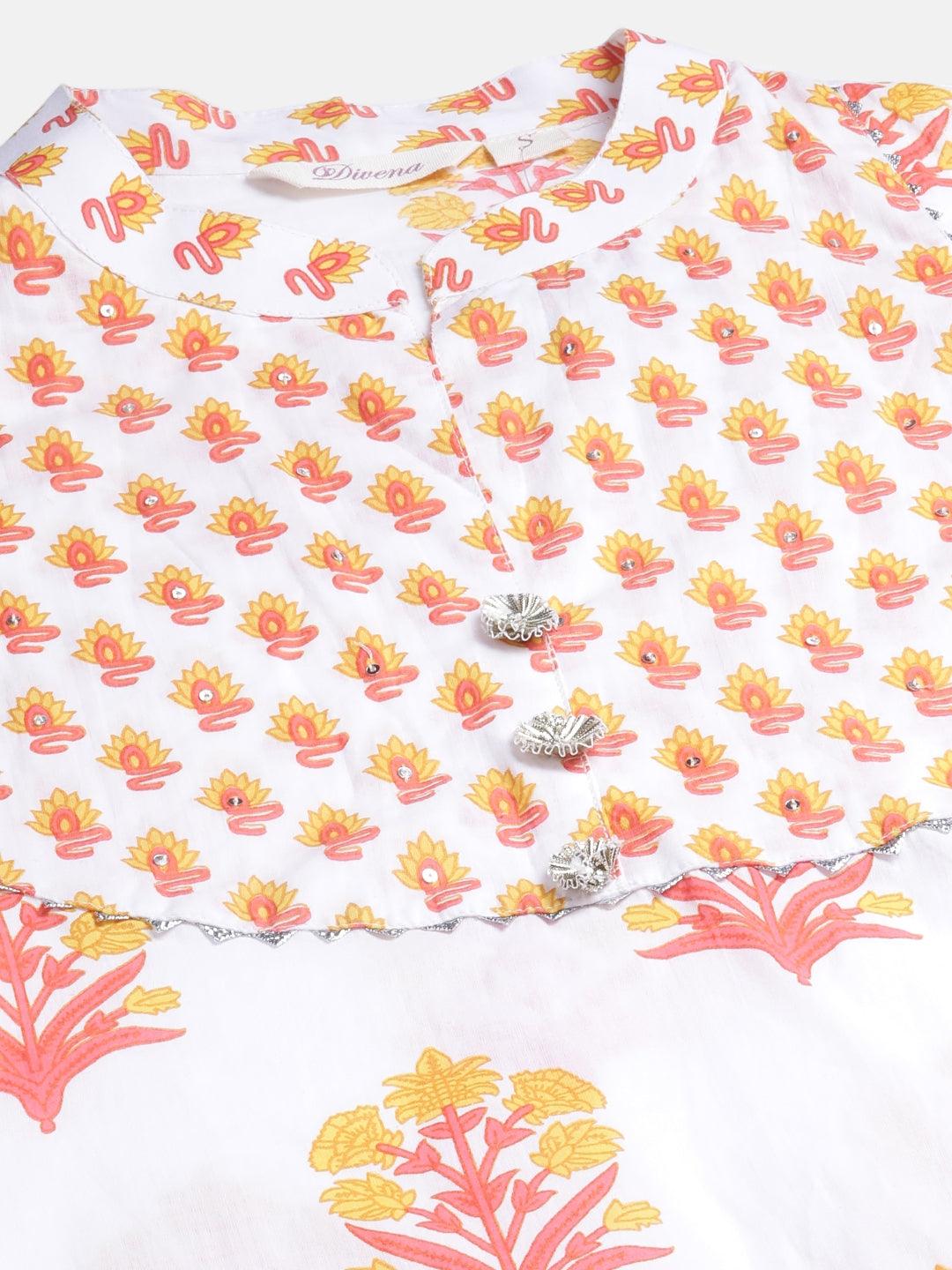  Yellow White Peplum Top Sharara Set with Dupatta - world.com