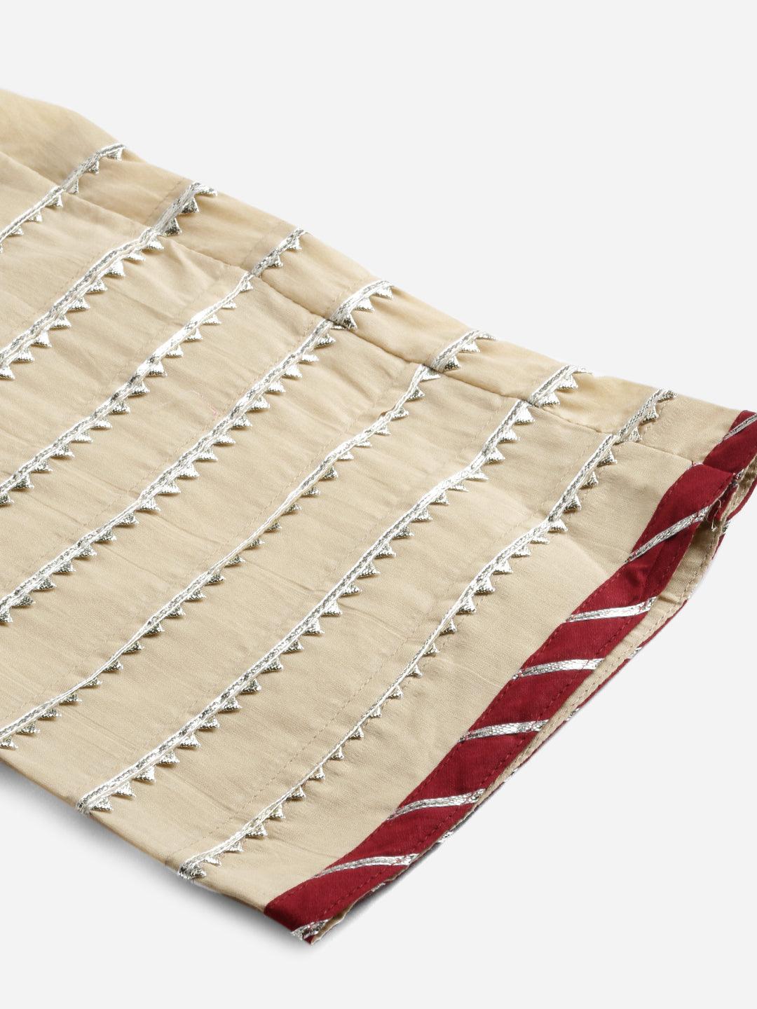  Beige Color Cotton Straight Kurta Pant Set with Dupatta -  world