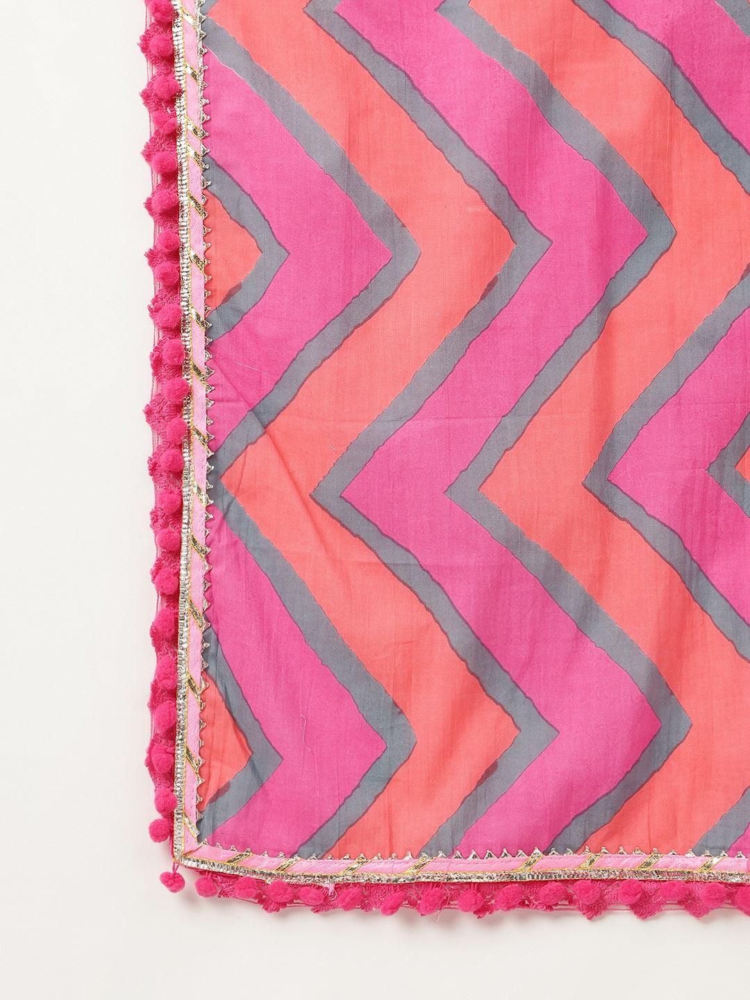  Turquoise Blue Cotton Sleeves less Anarkali Sharara set with Dupatta -  world