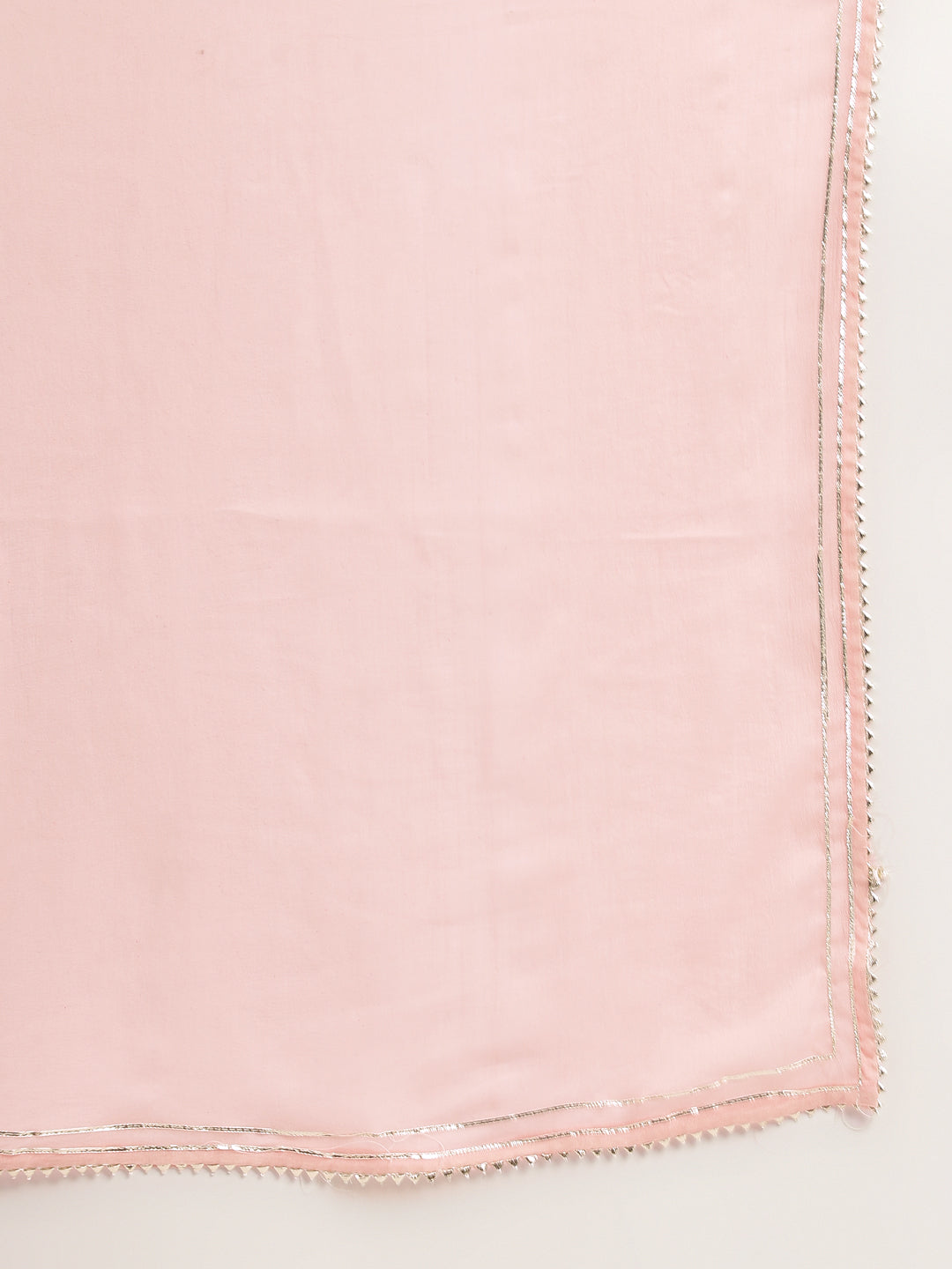 Pink Floral Print Cotton  Kurta, Trouser & Dupatta