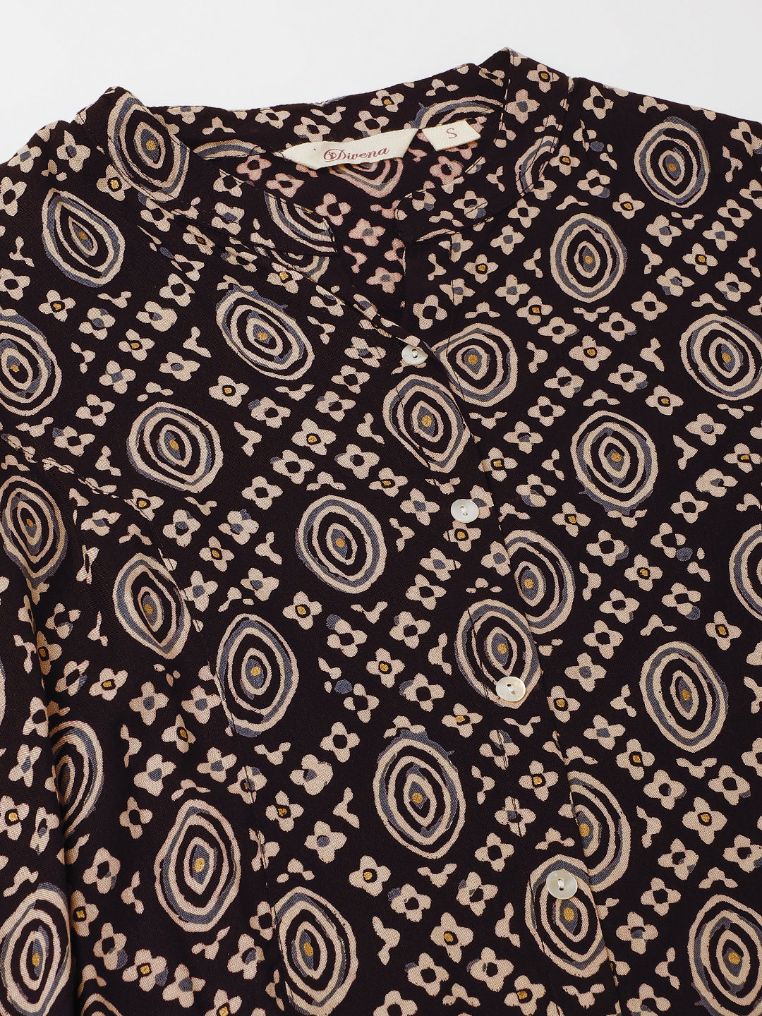 Black Asymetric Printed  top