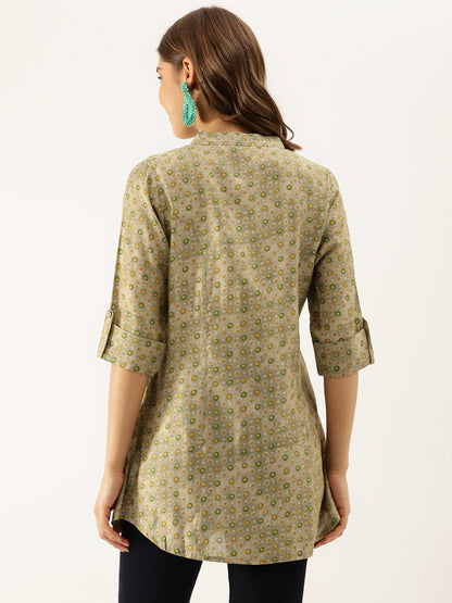 Green Floral Printed Top