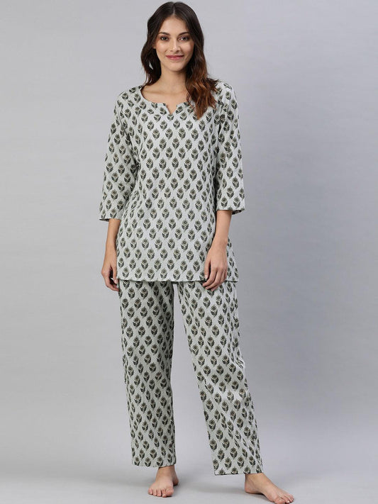  Grey Color Cotton Loungewear/Nightwear -  world