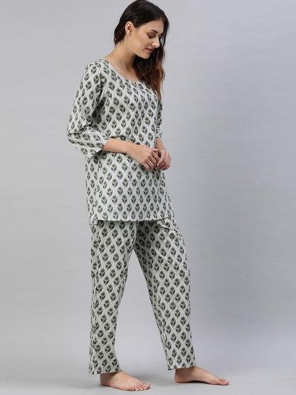  Grey Color Cotton Loungewear/Nightwear -  world