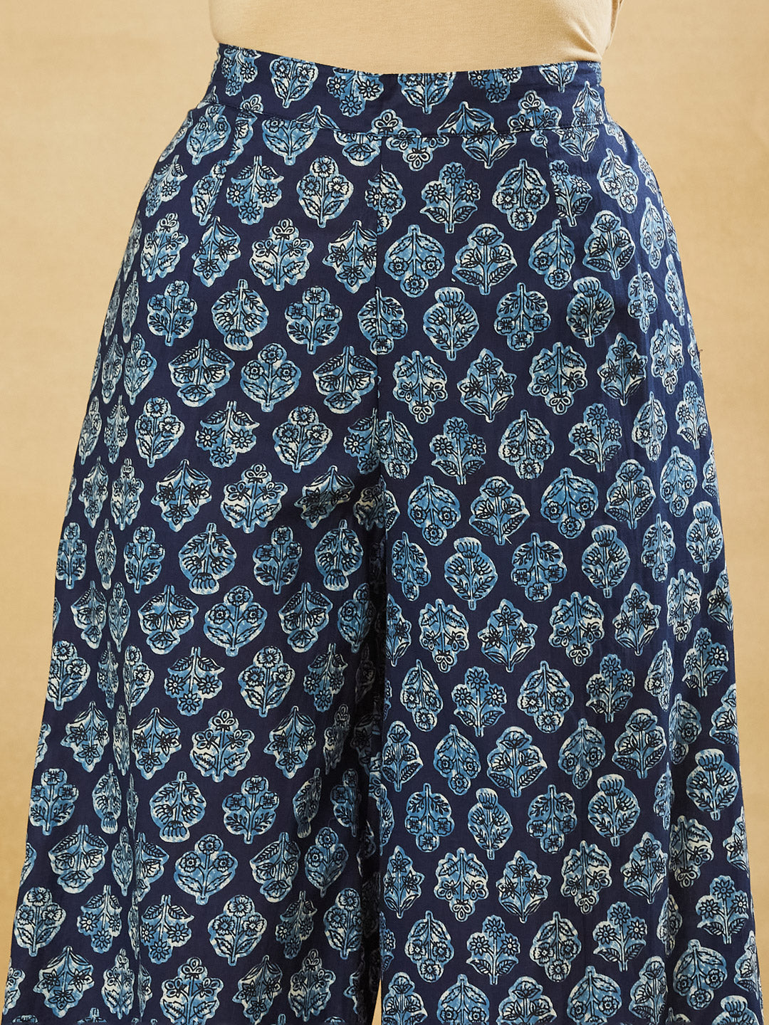 Blue Cotton Kurta Palazzo sets