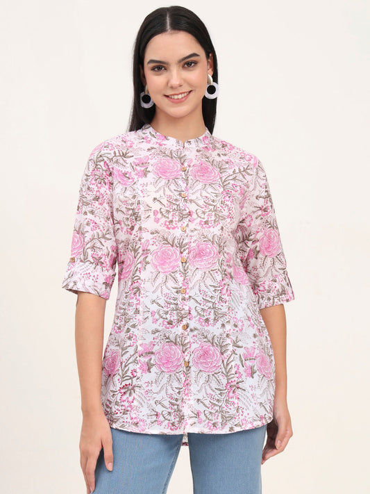 White Cotton A-Line top