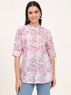 White Cotton A-Line top
